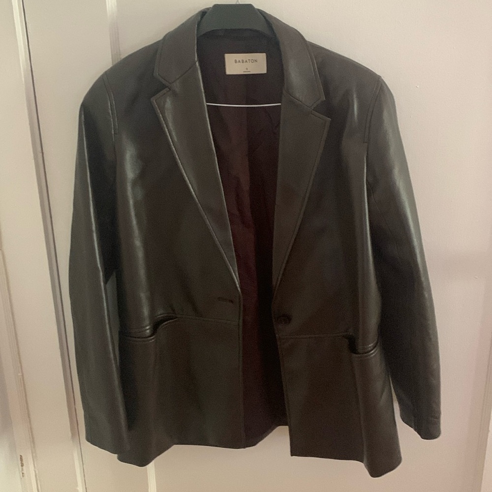 Aritzia Logan Leather Blazer